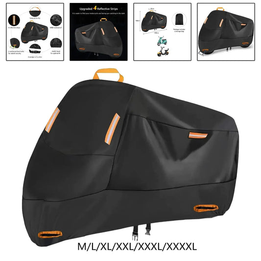 Motorcycle Cover Waterproof All Season Dustproof UV Protective Outdoor Indoor Scooter Wear-resistant